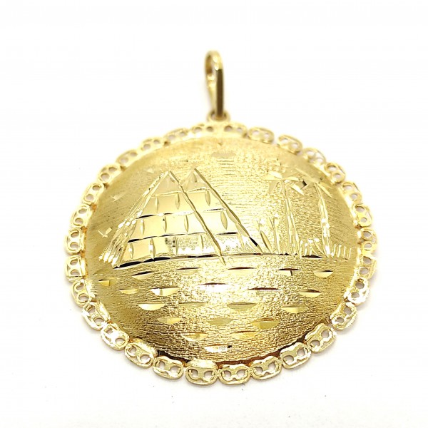 Pingente Medalha Egípcia em ouro 18k