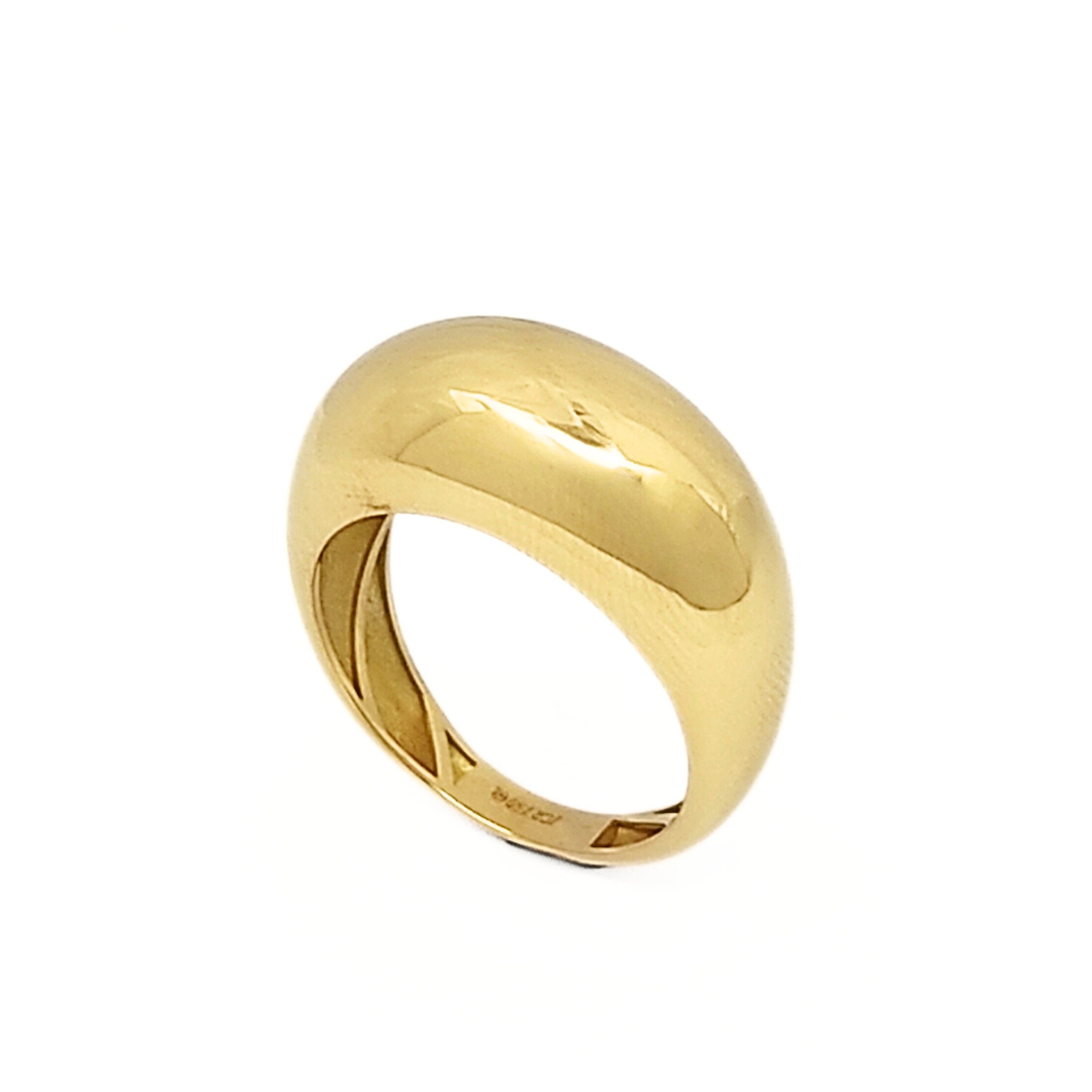 Anel Oval Ouro 18k